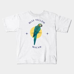 Blue Yellow Macaw Kids T-Shirt